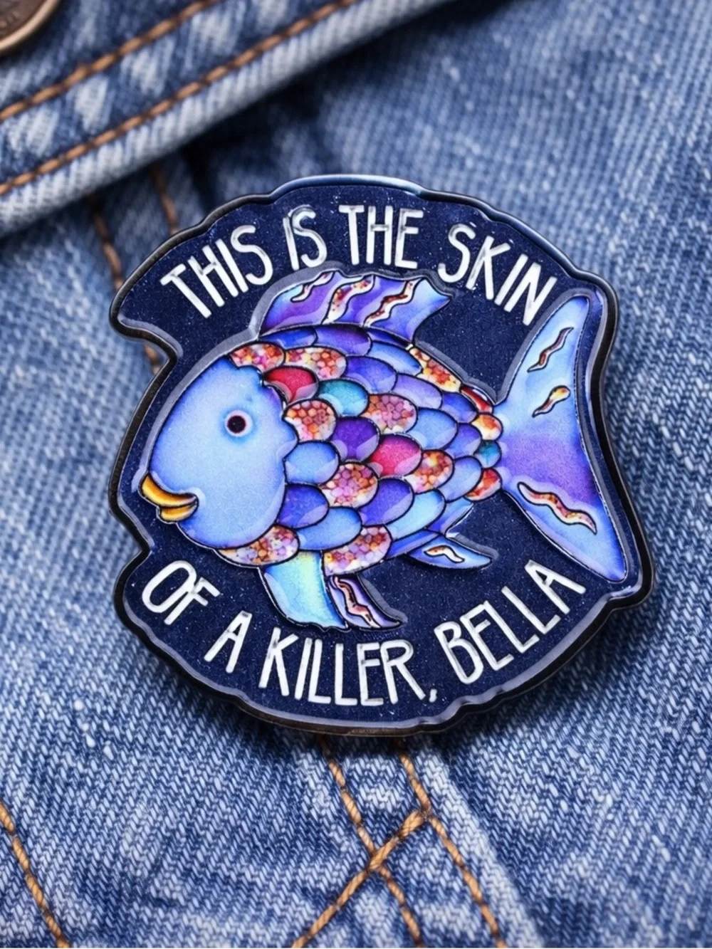 Blue Multicolor Fish Enamel Pin - Pets Fish Accessory